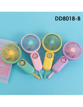 Çiçek Düğmeli Şarjlı Mini El Fanı – USB Sessiz ve Renkli Vantilatör (SummerFan Serisi)